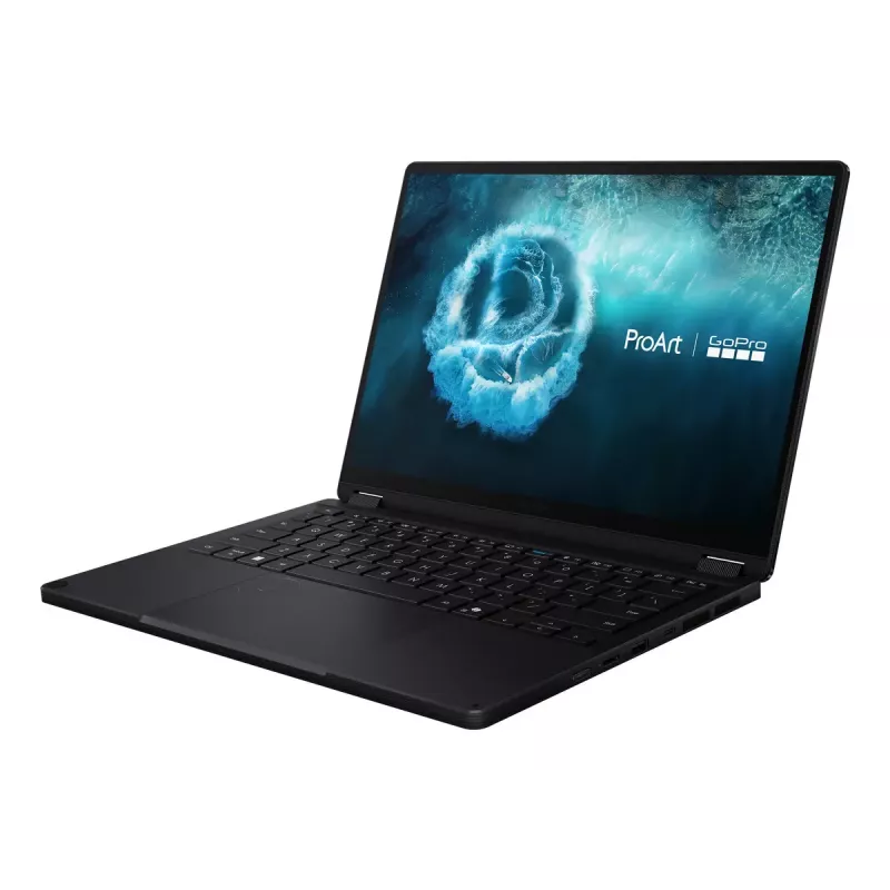 Konvertējams 2-in-1 klēpjdators ASUS ProArt PX13 HN7306EAC GoPro Edition — AMD Ryzen AI Max+ 395, 3 GHz, 13,3 collu 3K skārienjūtīgs, 128 GB LPDDR5x, 1 TB SSD, Windows 11 Pro, melns