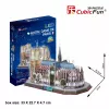 3D puzle CubicFun Notre Dame (gaisma) — modelis DA-20509, viegls apgaismots izdevums