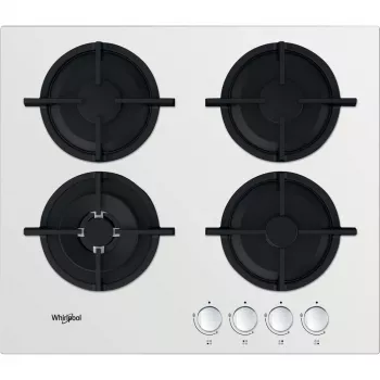 Whirlpool AKT 625/WH Melns, Balts Iebūvējams 60 cm Gāzes 4 zonu(-as)