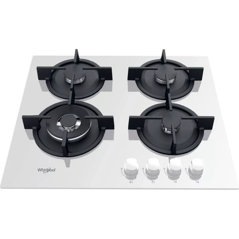 Whirlpool AKT 625/WH Melns, Balts Iebūvējams 60 cm Gāzes 4 zonu(-as)