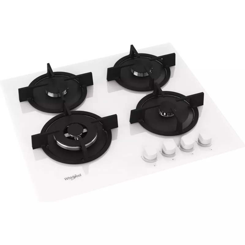 Whirlpool AKT 625/WH Melns, Balts Iebūvējams 60 cm Gāzes 4 zonu(-as)