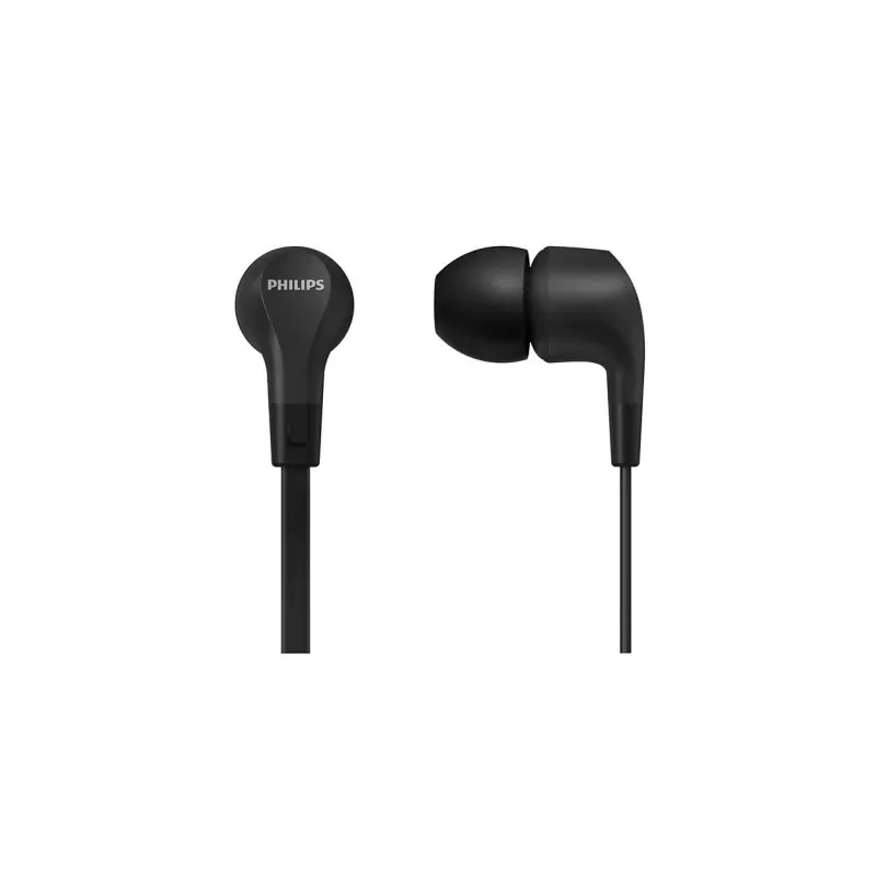 Vadu ievietojamās austiņas Philips TAE1105BK/00 — melnas, intraaurālas, 1,2 m kabelis, 14,7 g