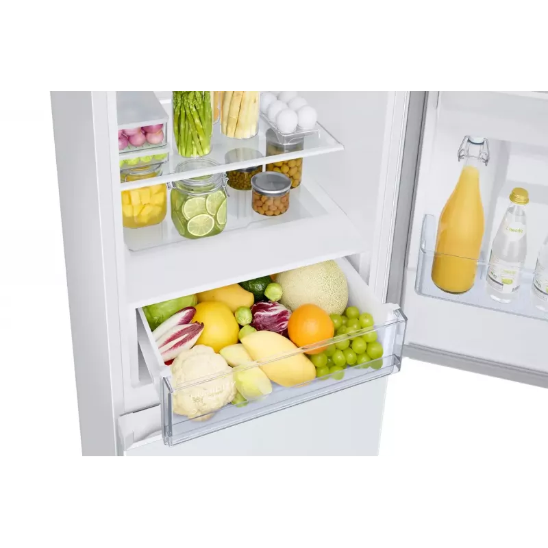 Brīvi stāvošs ledusskapis Samsung RB34C672EWW – kopējā ietilpība 344 L (ledusskapis 230 L / saldētava 114 L), No Frost, balts