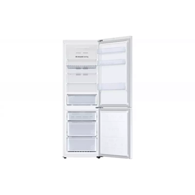 Brīvi stāvošs ledusskapis Samsung RB34C672EWW – kopējā ietilpība 344 L (ledusskapis 230 L / saldētava 114 L), No Frost, balts