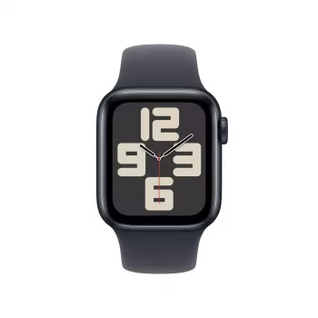 Viedpulkstenis Apple Watch SE GPS + Cellular 40 mm Midnight alumīnija korpuss ar Midnight sporta siksniņu - S/M