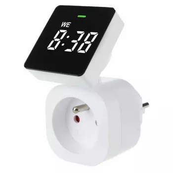 Digitālais taimera slēdzis GreenBlue GB610E, maks. slodze 16A, IP20, programmējami ieslēgšanas/izslēgšanas cikli