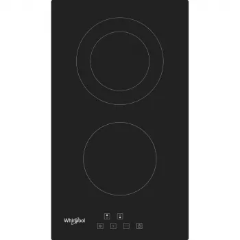Whirlpool WRD 6030 B melna iebūvējama 30 cm keramiskā plīts virsma 2 zonām
