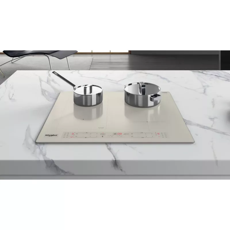 Whirlpool WLB6860NE/S Silver Iebūvēta zonu indukcijas plīts virsma 4 zonu