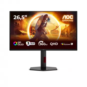 AOC G4 Q27G4SDR datora monitors 67,3 cm (26,5 collas) 2560 x 1440 pikseļi Quad HD QD-OLED Melns, Sarkans