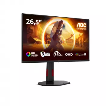 AOC G4 Q27G4SDR datora monitors 67,3 cm (26,5 collas) 2560 x 1440 pikseļi Quad HD QD-OLED Melns, Sarkans