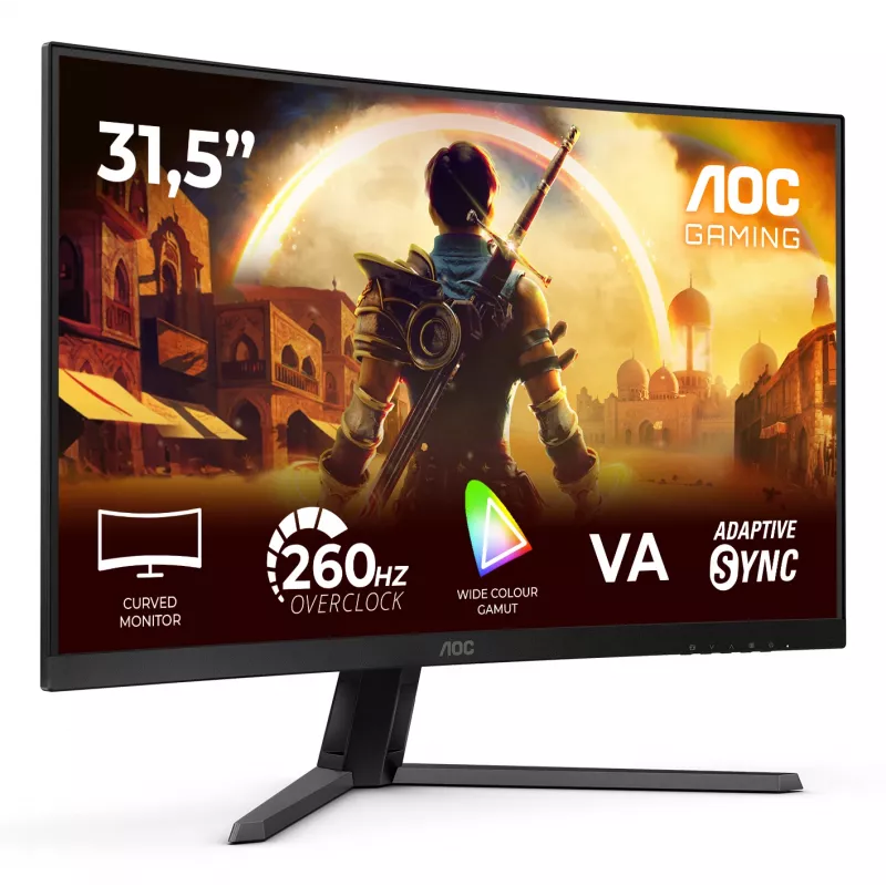 AOC G4 C32G42ZE datora monitors 80 cm (31,5 collas) 1920 x 1080 pikseļi Full HD LED melns, sarkans