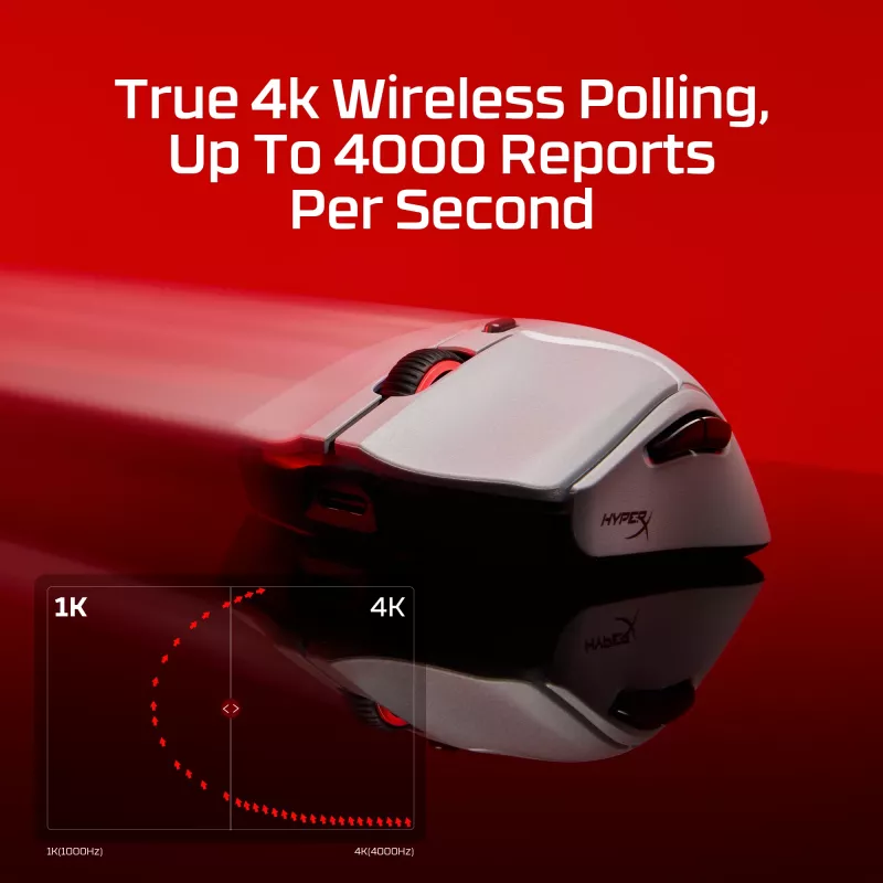 HyperX Pulsefire Haste 2 Pro - 4K bezvadu spēļu pele