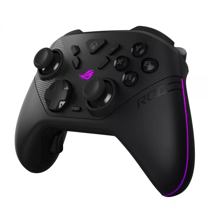 Spēļu kontrolieris ASUS ROG Raikiri II XBox WL — Bluetooth, RF, USB Type-C, PC/Xbox One/Series S/X, melns, 2,5 m kabelis, līdz 50 h baterijas darbības laiks