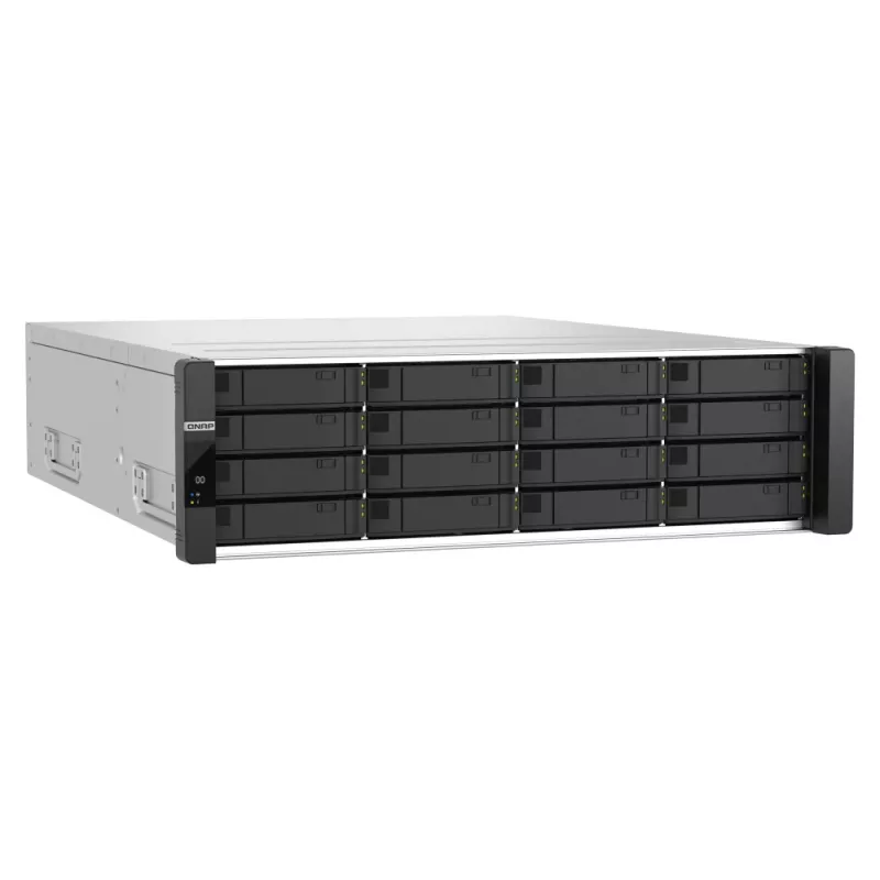 QNAP ES1686dc R2 NAS Rack (3U) Intel® Xeon® D D-2142IT 48 GB DDR4 0 TB QNAP QES melns, pelēks