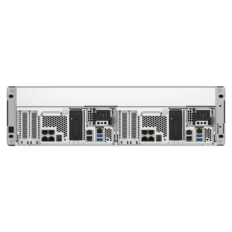 QNAP ES1686dc R2 NAS Rack (3U) Intel® Xeon® D D-2142IT 48 GB DDR4 0 TB QNAP QES melns, pelēks