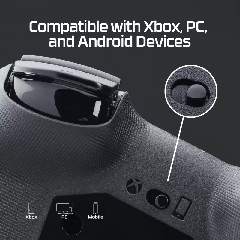 HyperX Clutch Tanto Mini WD spēļu kontrolieris, kursorsvira, Xbox, Xbox One, vadu, USB, melns, 2,95 m