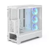 Fractal Design Pop 2 Air balta TG RGB Midi Tower datora korpuss — ATX/Micro‑ATX/Mini‑ITX, rūdīts stikls, 3x120mm priekšējie ventilatori