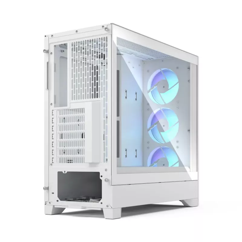 Fractal Design Pop 2 Air balta TG RGB Midi Tower datora korpuss — ATX/Micro‑ATX/Mini‑ITX, rūdīts stikls, 3x120mm priekšējie ventilatori