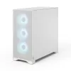Fractal Design Pop 2 Air balta TG RGB Midi Tower datora korpuss — ATX/Micro‑ATX/Mini‑ITX, rūdīts stikls, 3x120mm priekšējie ventilatori