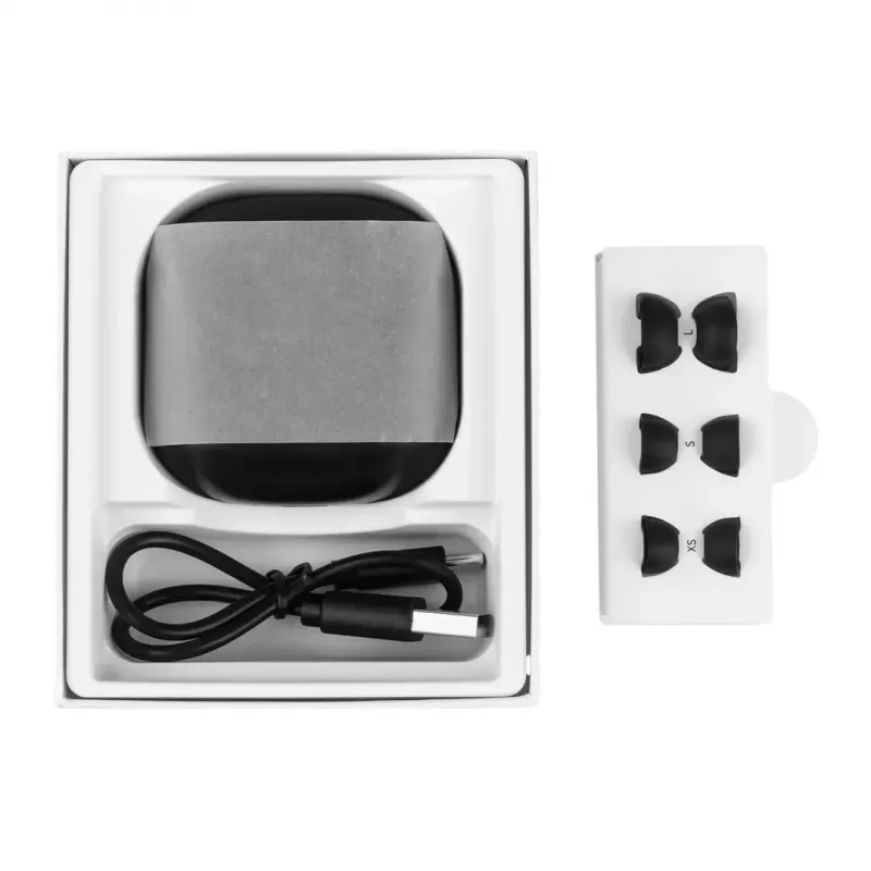 Bezvadu ievietojamās austiņas Audiocore AC591 PRO — hibrīda ANC, ENC, 6 mikrofoni, USB‑C uzlāde, līdz 9h atskaņošanas, Tuya saderīgas, melnas