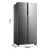 Midea MDRS619FIE46 Side-by-Side ledusskapis 460 L