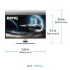 BenQ EX271UZ datora monitors 67,3 cm (26,5 collas) 3840 x 2160 pikseļi 4K Ultra HD OLED Melns, Balts