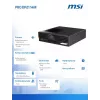 Desktop PC MSI PRO DP21 14M-243BEU — Intel Core i5-14400, Wi‑Fi, Bluetooth, Melns