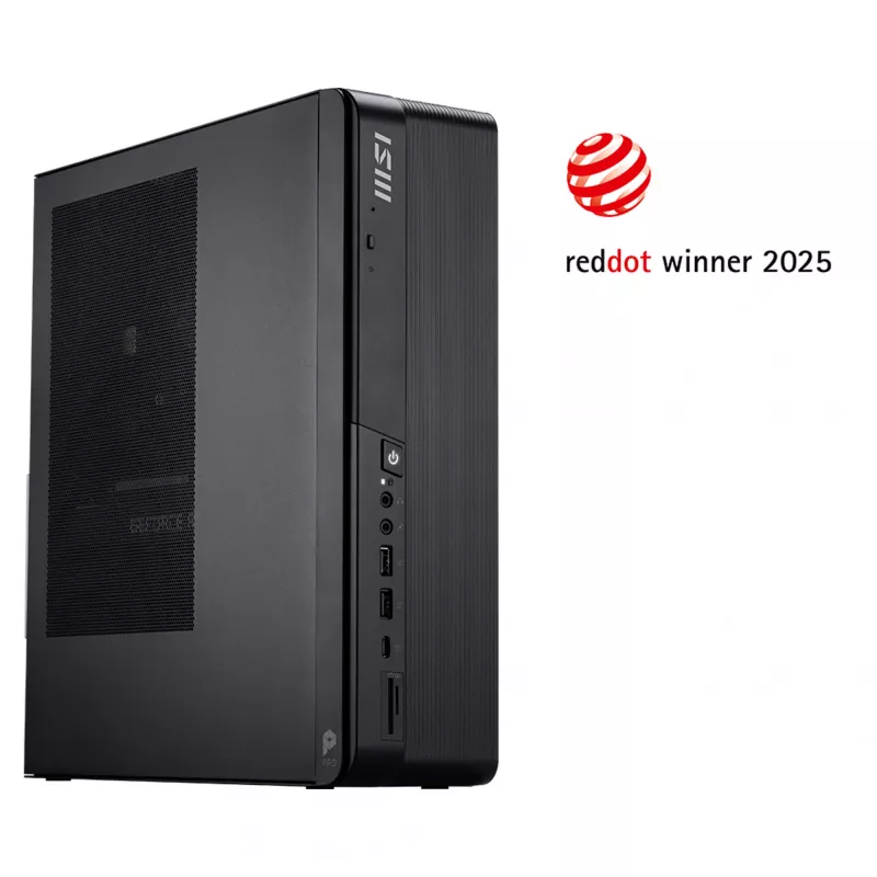 Galddators MSI PRO DP80 AI A2G-083XEU — Core Ultra 5 225, 16GB RAM, 512GB SSD, Intel UHD, AX211 Wi‑Fi 6E, bez OS, melns