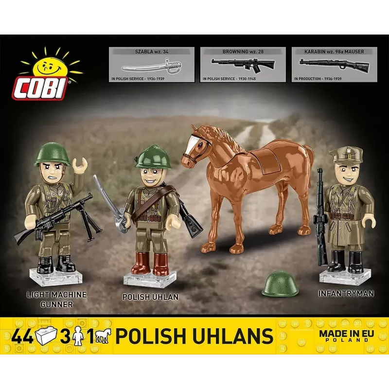 Cobi Blocks Polijas ulāni 44 bloku konstrukciju komplekts COIB-2062