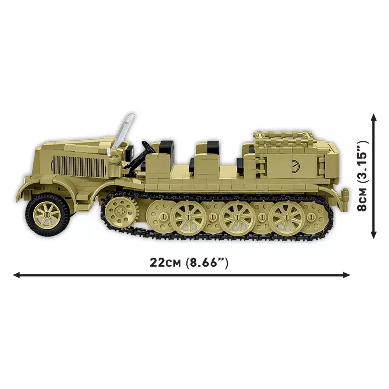 Cobi Blocks Sd.Kfz.8 velk 8.8 cm Flak 36 būvkomplekts, 975 gabali