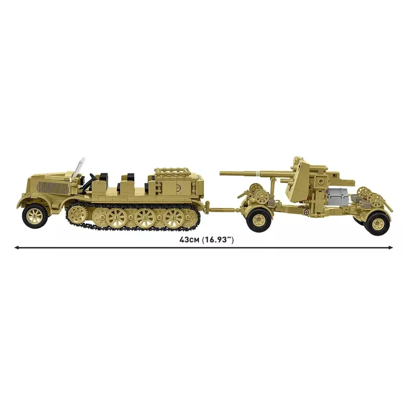 Cobi Blocks Sd.Kfz.8 velk 8.8 cm Flak 36 būvkomplekts, 975 gabali
