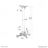 Neomounts CL25-550WH1 projektora griestu stiprinājums - augstums 74,5-114,5 cm - viegla uzstādīšana - pilna kustība
