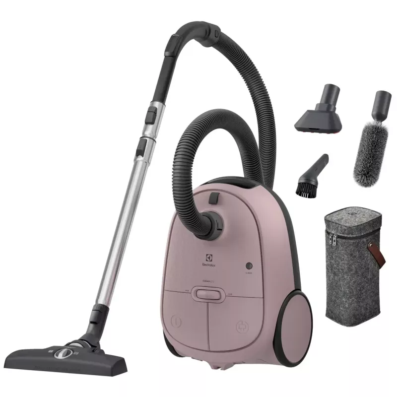 Cilindriskais putekļsūcējs Electrolux EB61CWPTD — 850 W, 3,5 L putekļu maisiņš, sausā tīrīšana, rozā