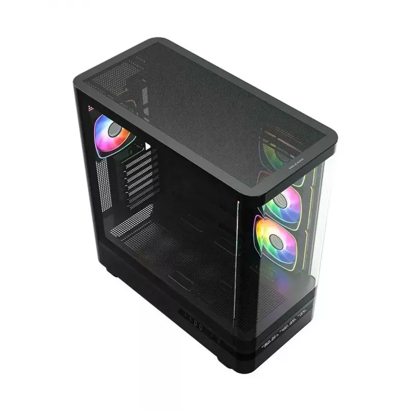 Datora korpuss MODECOM VOLCANO AQ200 ARGB MIDI melns
