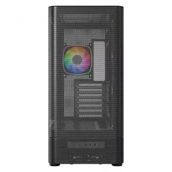 Datora korpuss MODECOM VOLCANO AQ400 ARGB MIDI Melns — MODECOM MC-A-AQ400-4FA-B