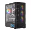 Datora korpuss MODECOM VOLCANO AQ400 ARGB MIDI Melns — MODECOM MC-A-AQ400-4FA-B