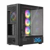 Datora korpuss MODECOM VOLCANO AQ400 ARGB MIDI Melns — MODECOM MC-A-AQ400-4FA-B