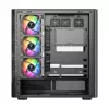 Datora korpuss MODECOM VOLCANO AQ400 ARGB MIDI Melns — MODECOM MC-A-AQ400-4FA-B