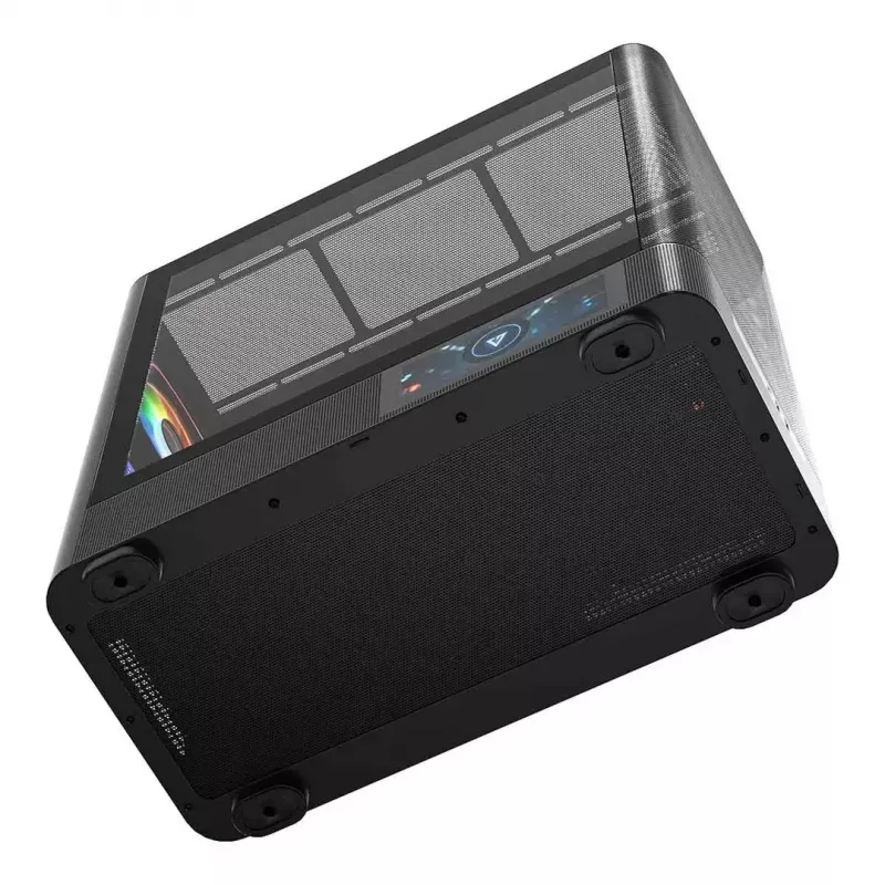 Datora korpuss MODECOM VOLCANO AQ400 ARGB MIDI Melns — MODECOM MC-A-AQ400-4FA-B