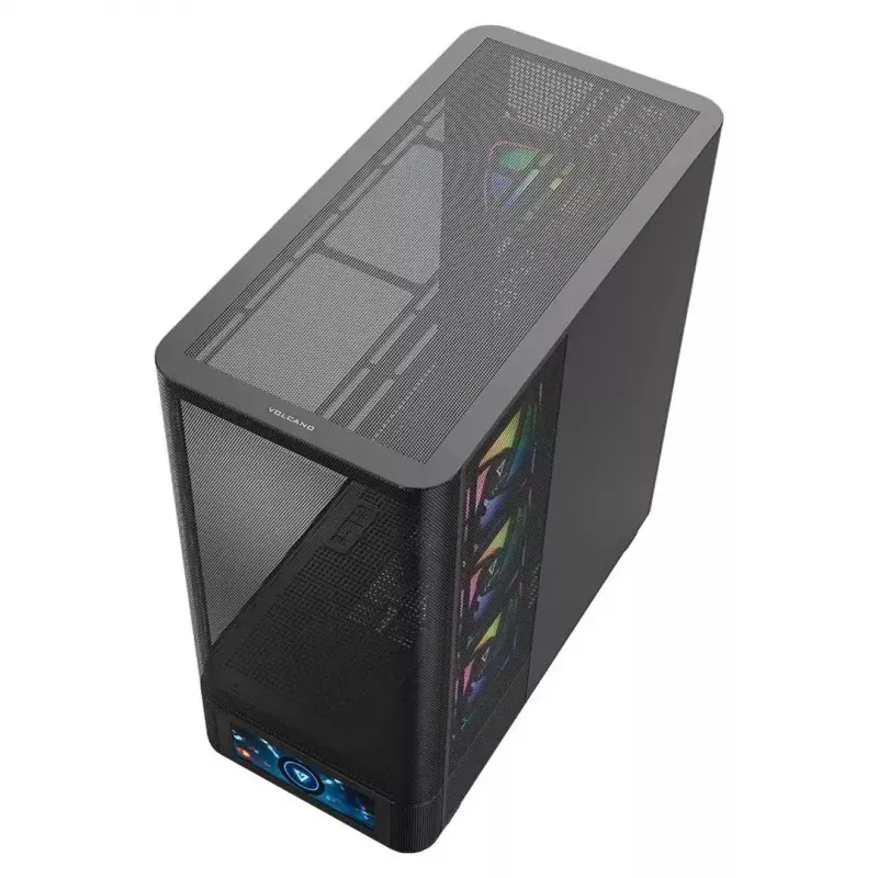 Datora korpuss MODECOM VOLCANO AQ500 ARGB MIDI melns