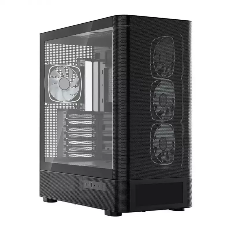Datora korpuss MODECOM VOLCANO AQ500 ARGB MIDI melns