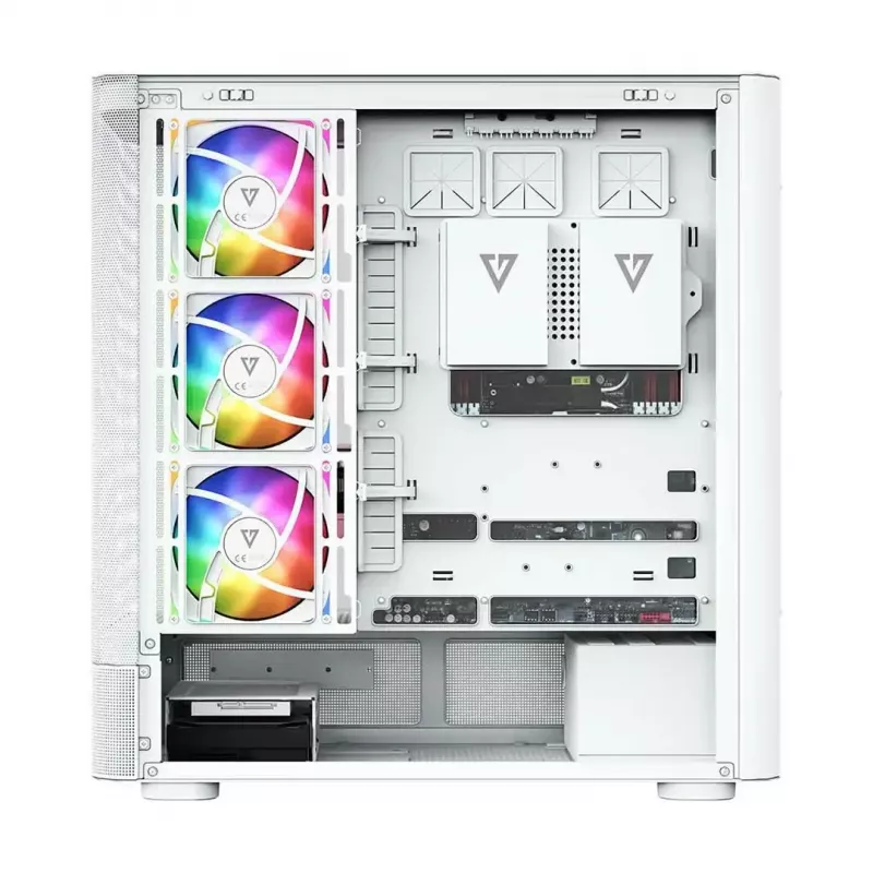 Datorkorpuss MODECOM VOLCANO AQ500 ARGB MIDI balts