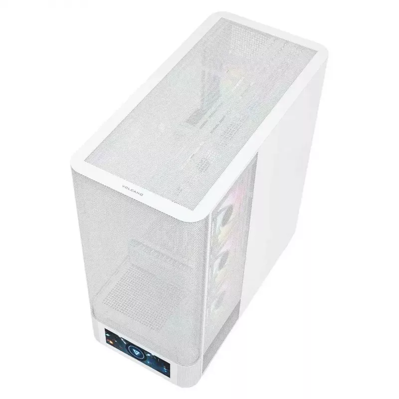 Datorkorpuss MODECOM VOLCANO AQ500 ARGB MIDI balts