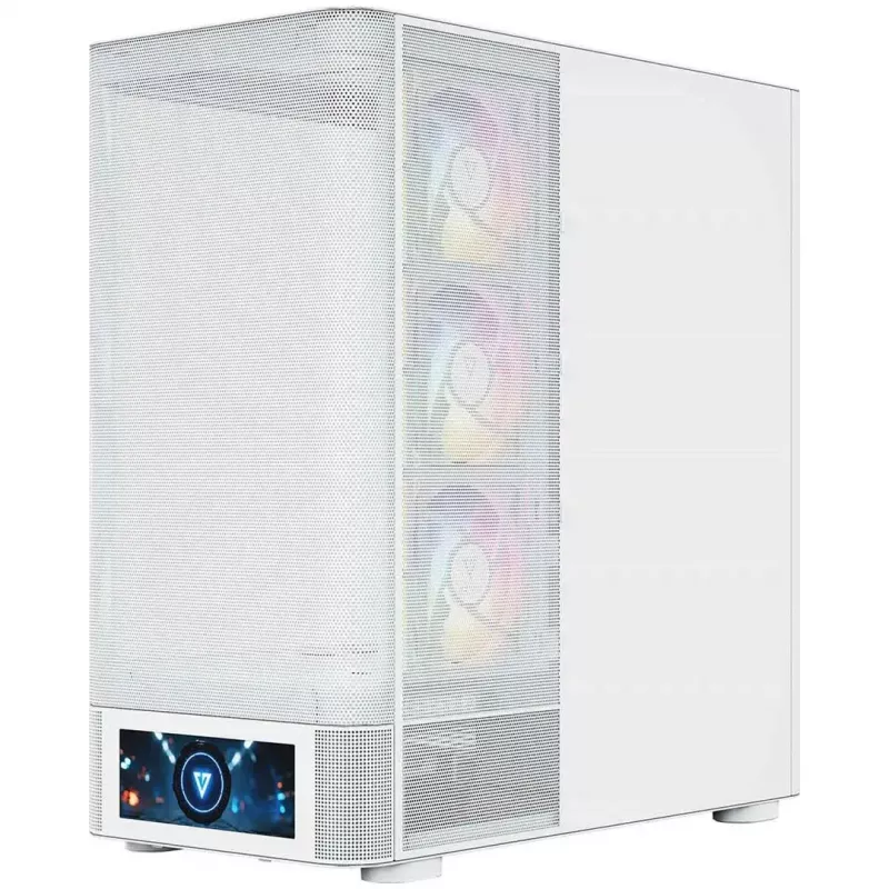 Datorkorpuss MODECOM VOLCANO AQ500 ARGB MIDI balts
