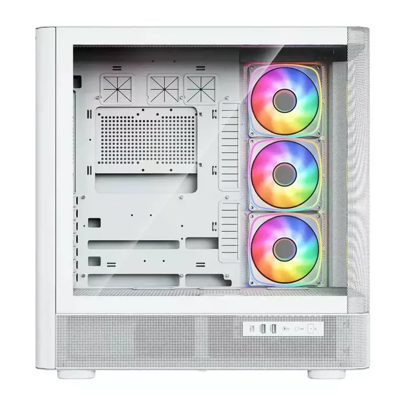 Datorkorpuss MODECOM VOLCANO AQ500 ARGB MIDI balts