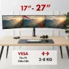 Monitora stiprinājums MACLEAN MC-137 — gāzes atspere, 3 monitoriem 17 collas–27 collas, 2–8 kg katram, melns