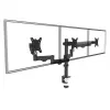 Monitora stiprinājums MACLEAN MC-137 — gāzes atspere, 3 monitoriem 17 collas–27 collas, 2–8 kg katram, melns