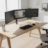 Monitora stiprinājums MACLEAN MC-137 — gāzes atspere, 3 monitoriem 17 collas–27 collas, 2–8 kg katram, melns