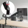 Monitora stiprinājums MACLEAN MC-137 — gāzes atspere, 3 monitoriem 17 collas–27 collas, 2–8 kg katram, melns