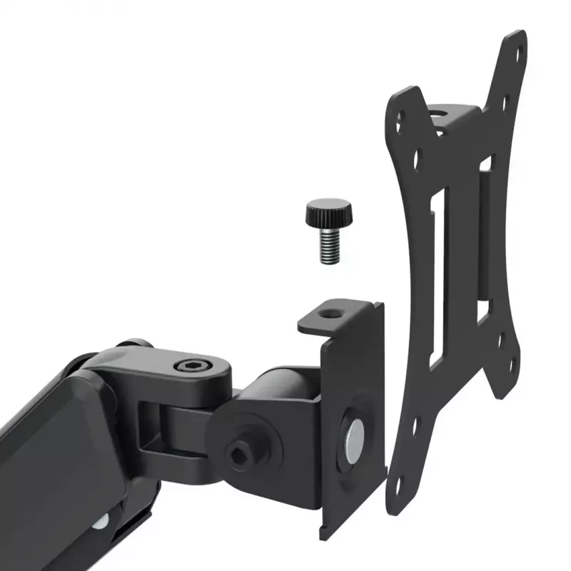 Monitora stiprinājums MACLEAN MC-137 — gāzes atspere, 3 monitoriem 17 collas–27 collas, 2–8 kg katram, melns